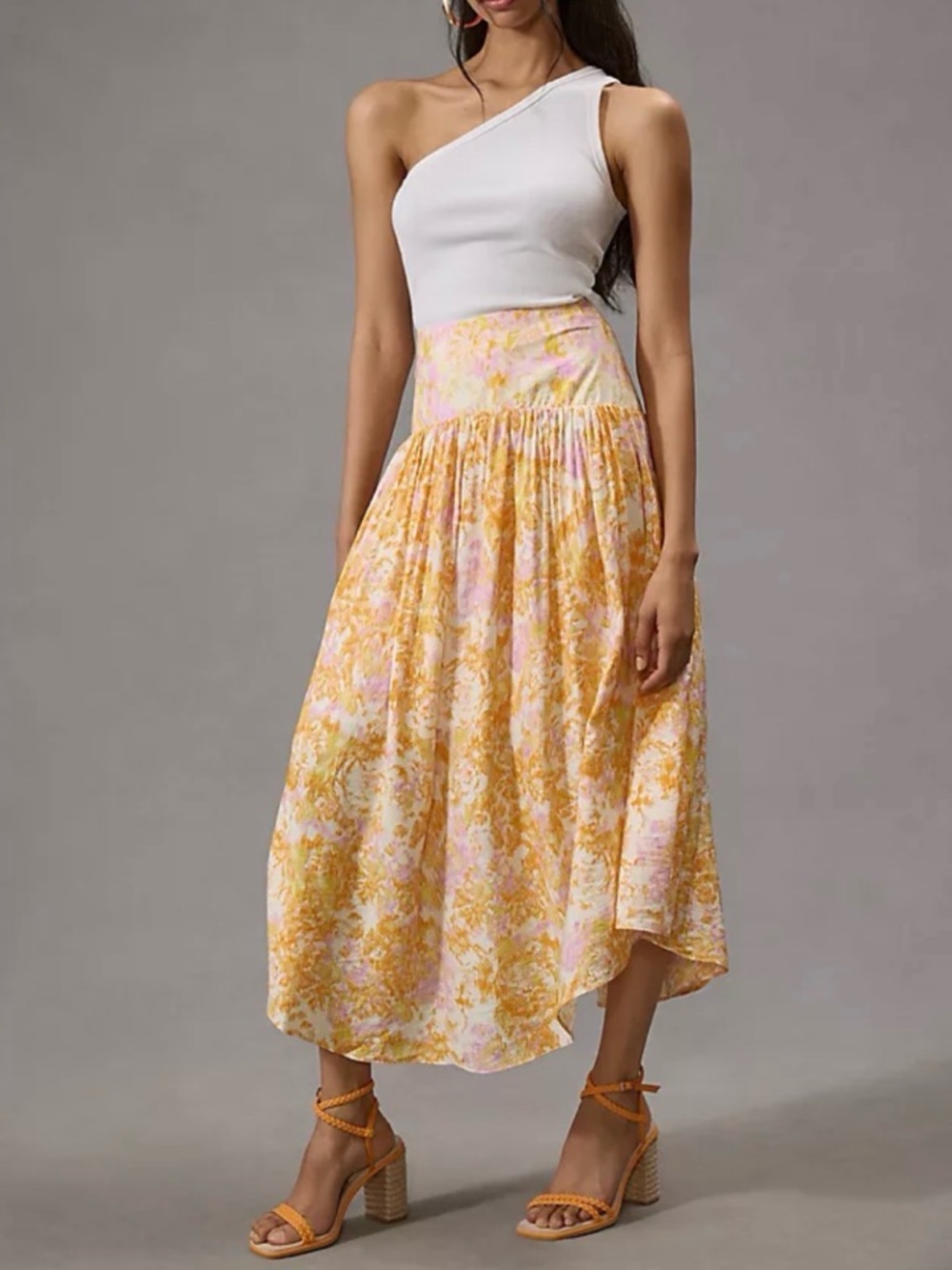 Maeve Printed Flounce Skirt